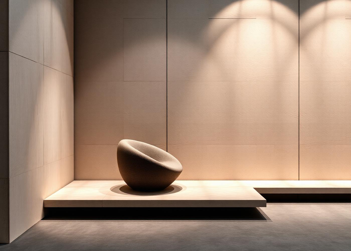 Floating plinth and shadow-gap detail